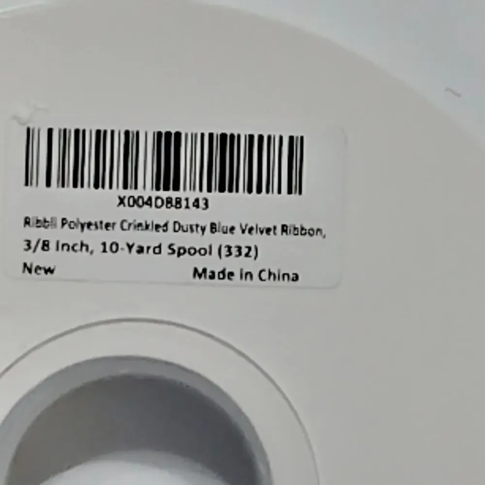 Ribbli Dusty Blue Velvet Ribbon 3/8